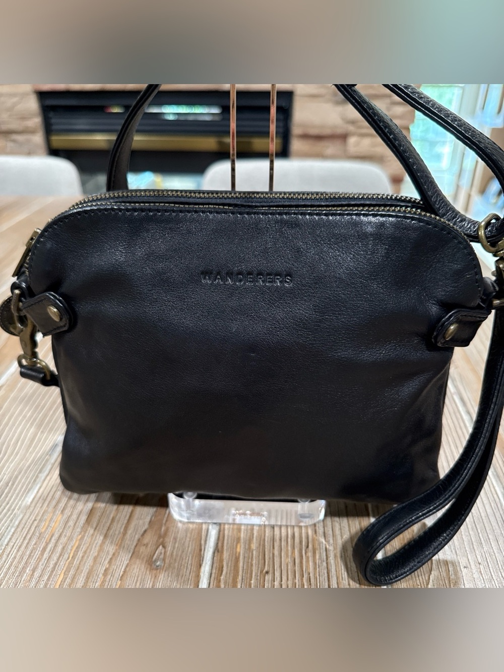 Wanderers Travel Co Australia Lido Grande BLK Leather Crossbody Bag MMXIV Charm